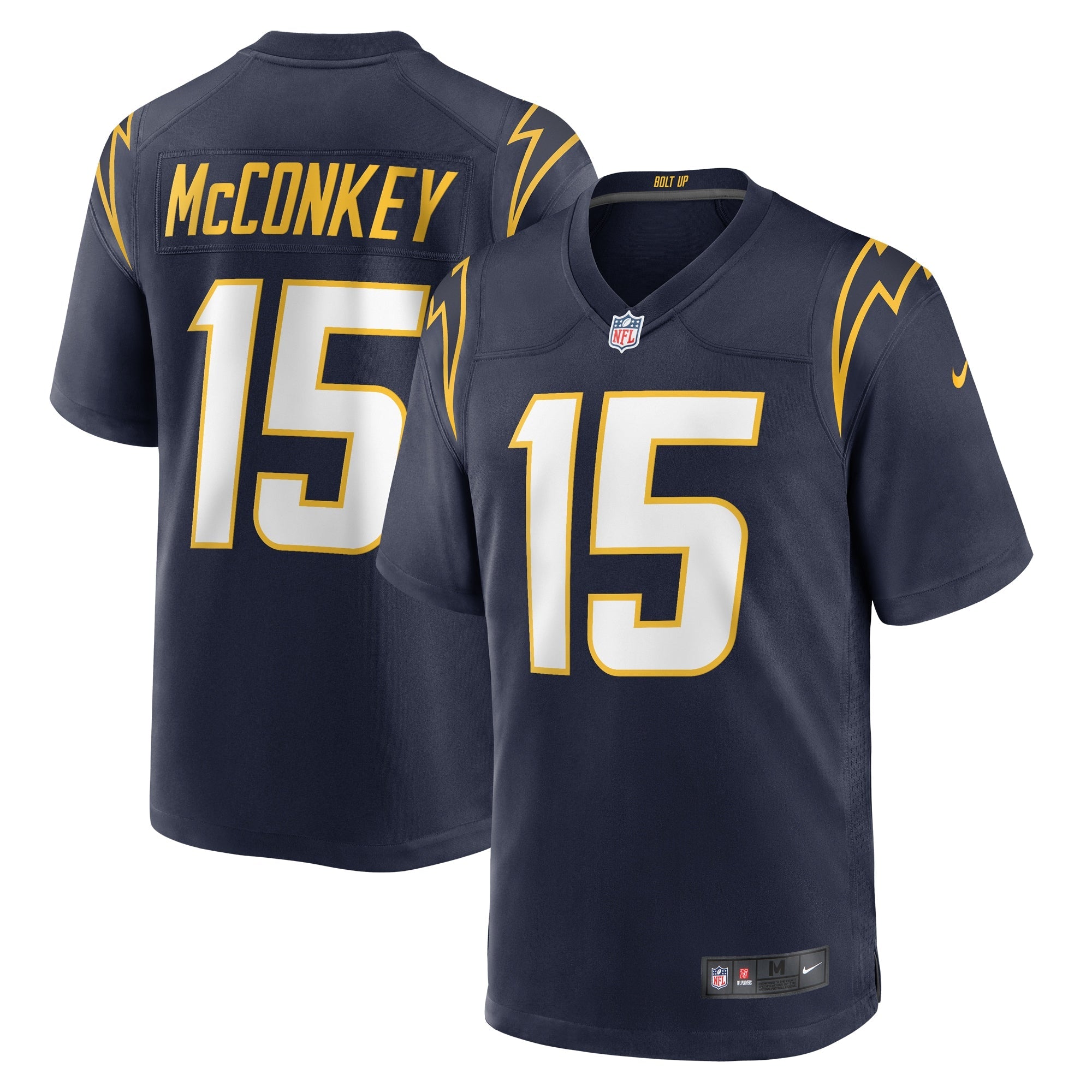 Ladd McConkey Los Angeles Chargers Nike Game Jersey -  White/Navy/Royal