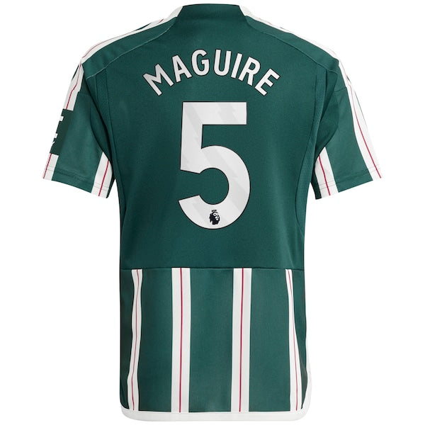 Harry Maguire Manchester United adidas Youth 2023/24 Away Replica Player Jersey - Green/White