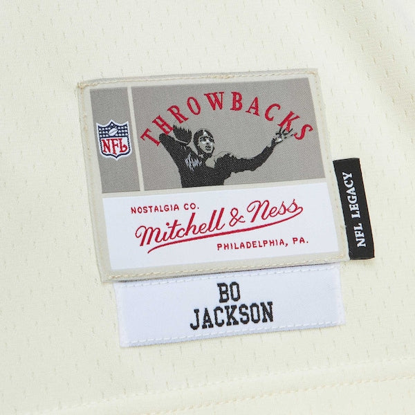 Bo Jackson Las Vegas Raiders Chainstitch Legacy Jersey - Cream