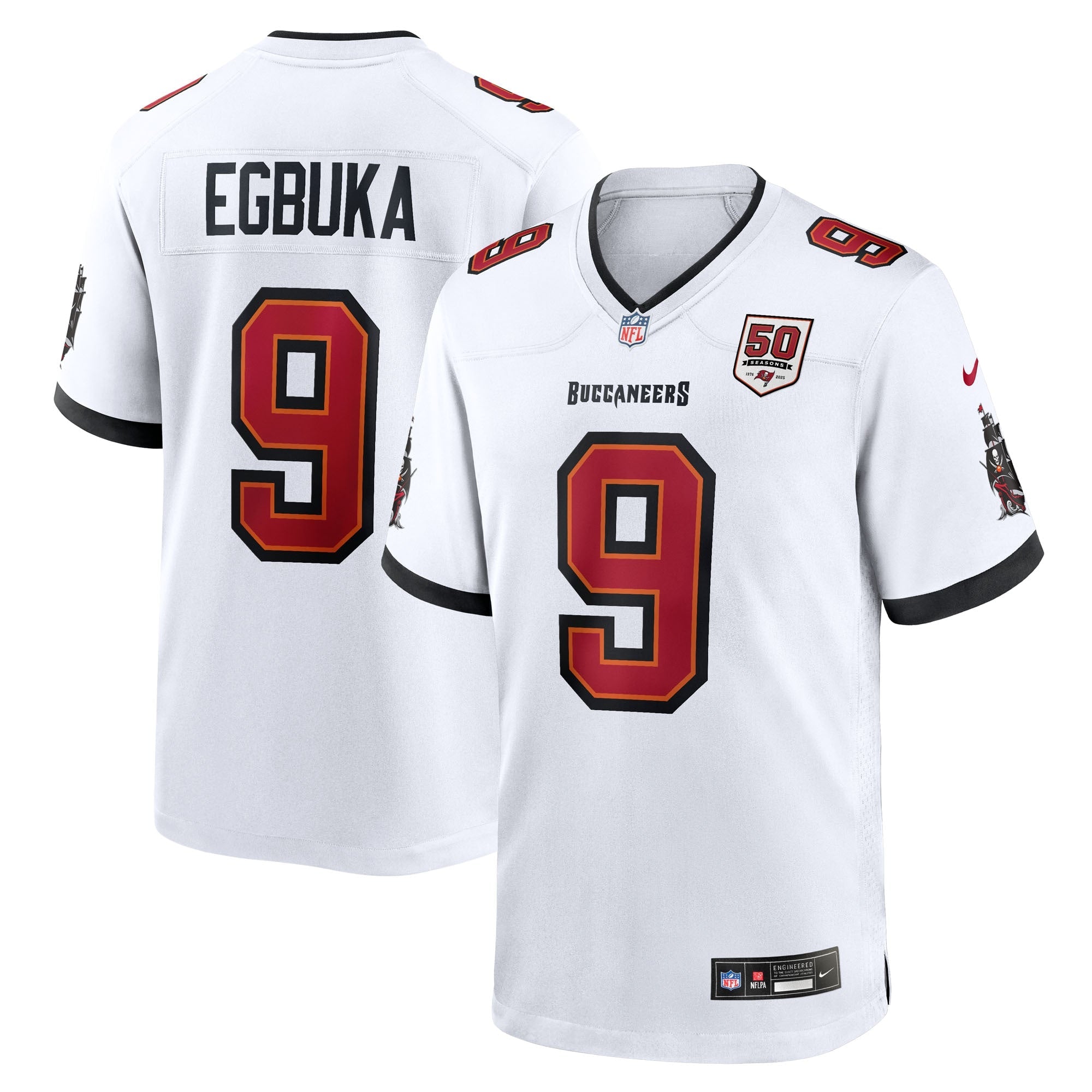 Emeka Egbuka Tampa Bay Buccaneers Nike  Team Game Jersey - Red/White/Creamsicle