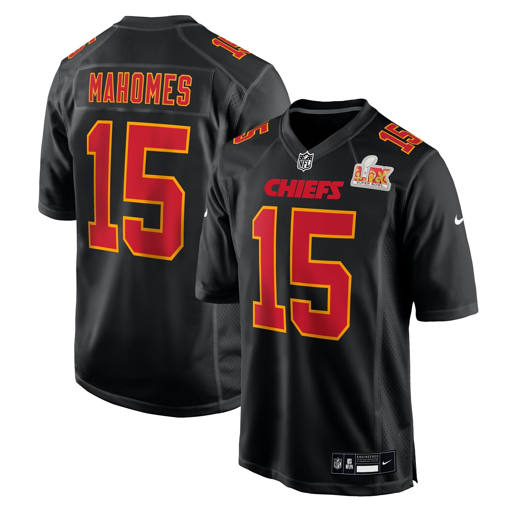 Patrick Mahomes Kansas City Chiefs Nike Super Bowl LIX Fashion Game Jersey - Tundra White/Black