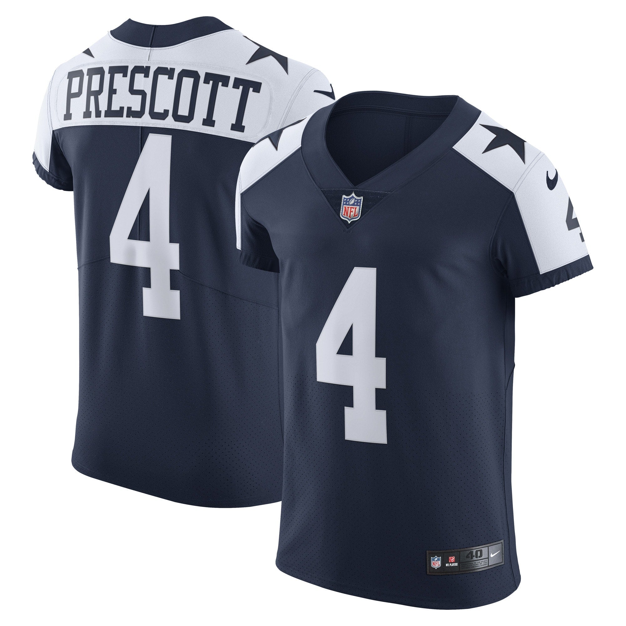 Dak Prescott Dallas Cowboys Nike Vapor Elite Player Jersey - White/Navy