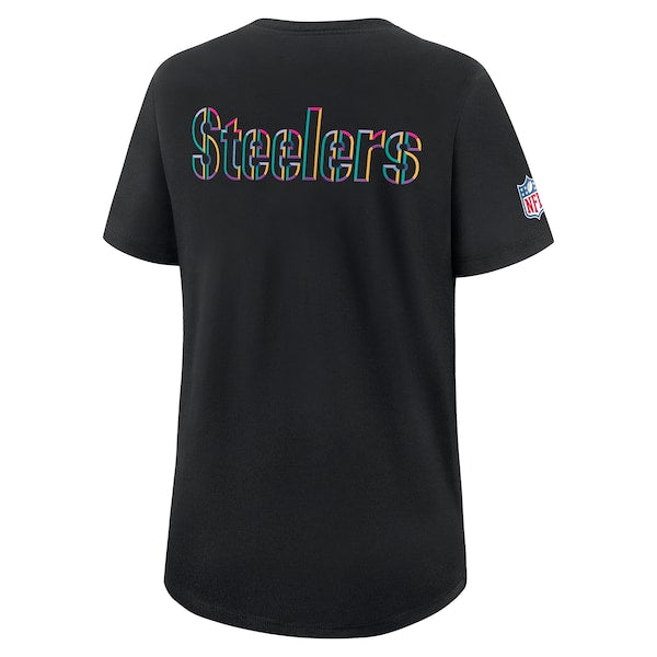 Pittsburgh Steelers Nike Women's 2025 NFL Crucial Catch Tri-Blend Dri-FIT T-Shirt - Black