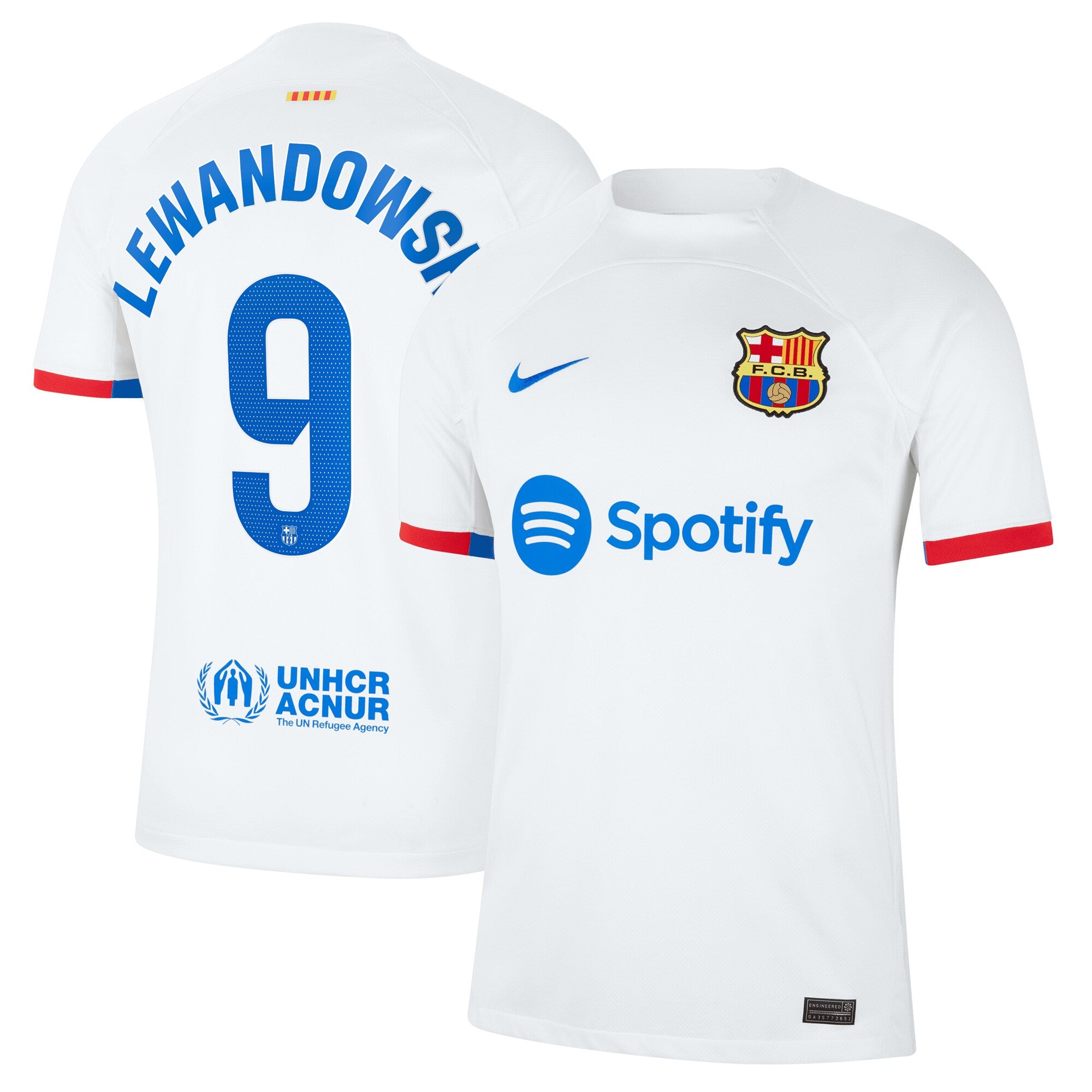 Robert Lewandowski Barcelona Nike 2023/24 Home Replica Jersey - Royal/Aqua/White