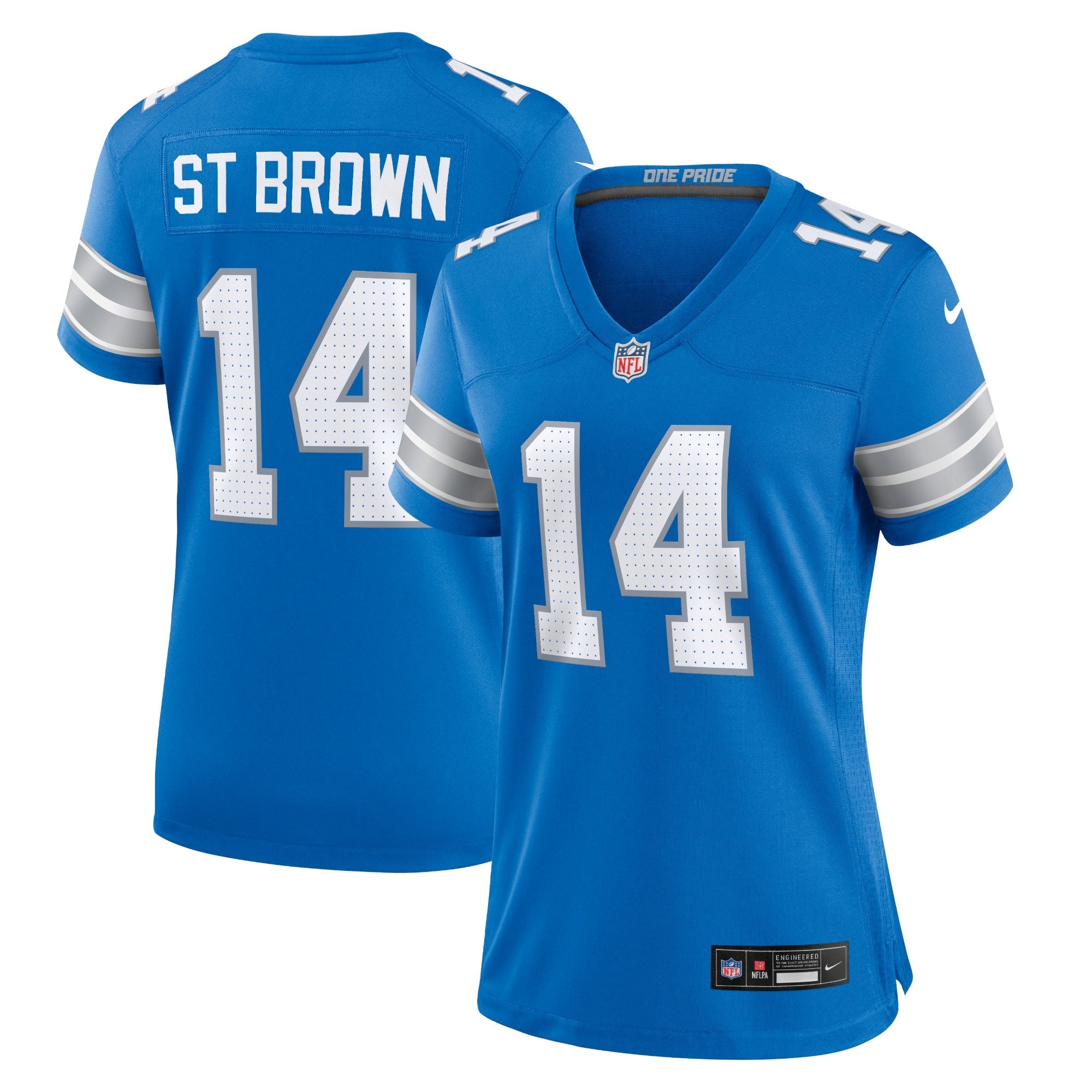 Amon-Ra St. Brown Detroit Lions Nike Women's 2nd Alternate Game Jersey - Black/Blue/White