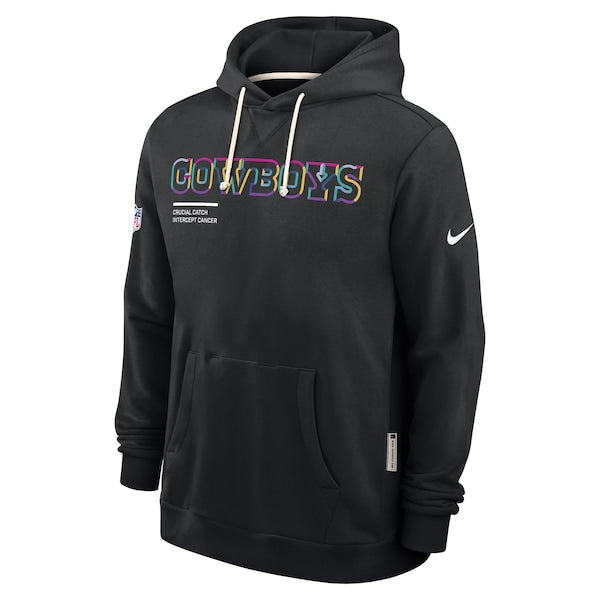 Dallas Cowboys Nike 2025 NFL Crucial Catch Sideline Standard Issue Dri-FIT Hoodie - Black