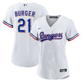 Jake Burger Texas Rangers Nike Women's Home Replica Jersey - White
