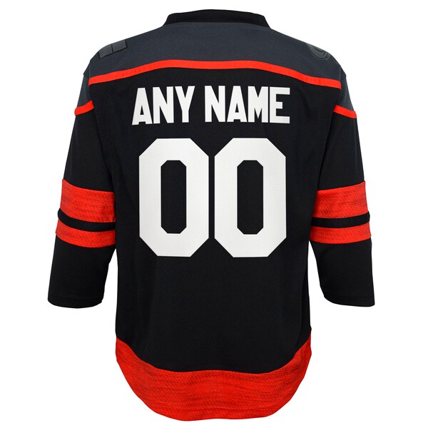 Carolina Hurricanes Youth Home Replica Custom Jersey - Black