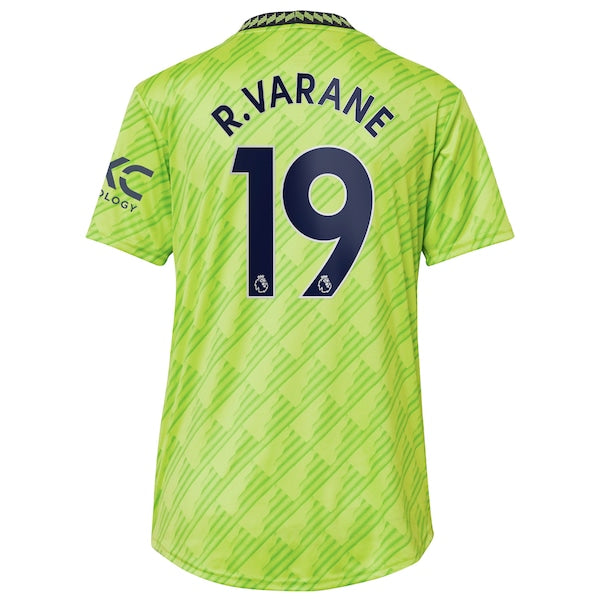 Raphael Varane Manchester United adidas Women's 2022/23 Third Replica Player Jersey - Neon Green