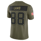CeeDee Lamb Dallas Cowboys Nike 2025 Salute to Service Limited Jersey - Olive