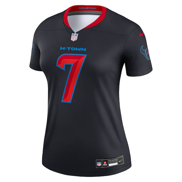 C.J. Stroud Houston Texans Nike Women's Alternate Legend Player Performance Top -  Navy/Red