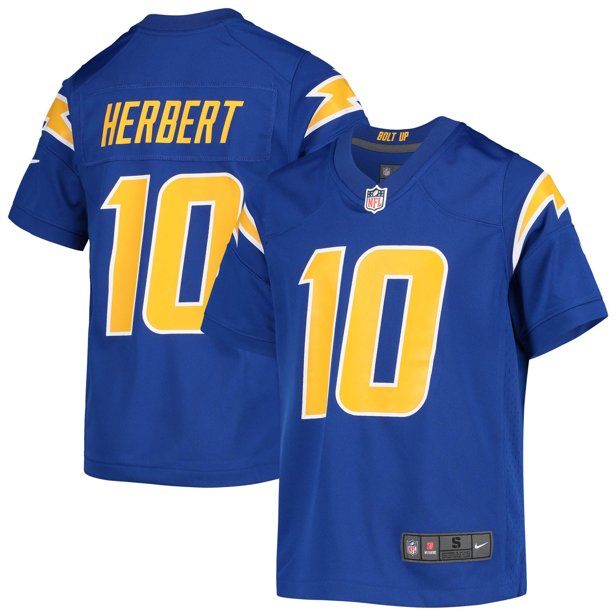 Justin Herbert Los Angeles Chargers Nike Youth Game Jersey - White/Navy/Powder Blue/Royal