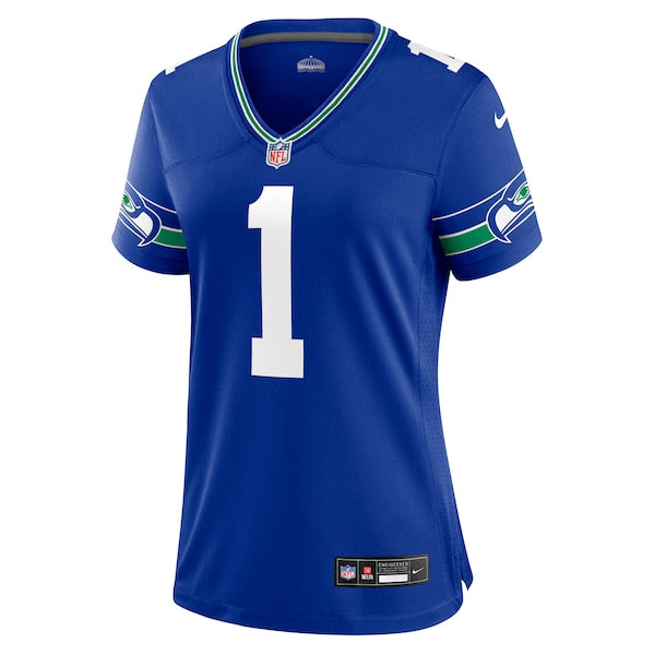 Warren Moon Seattle Seahawks Nike Women's Throwback Retired Player Game Jersey - Royal/Navy