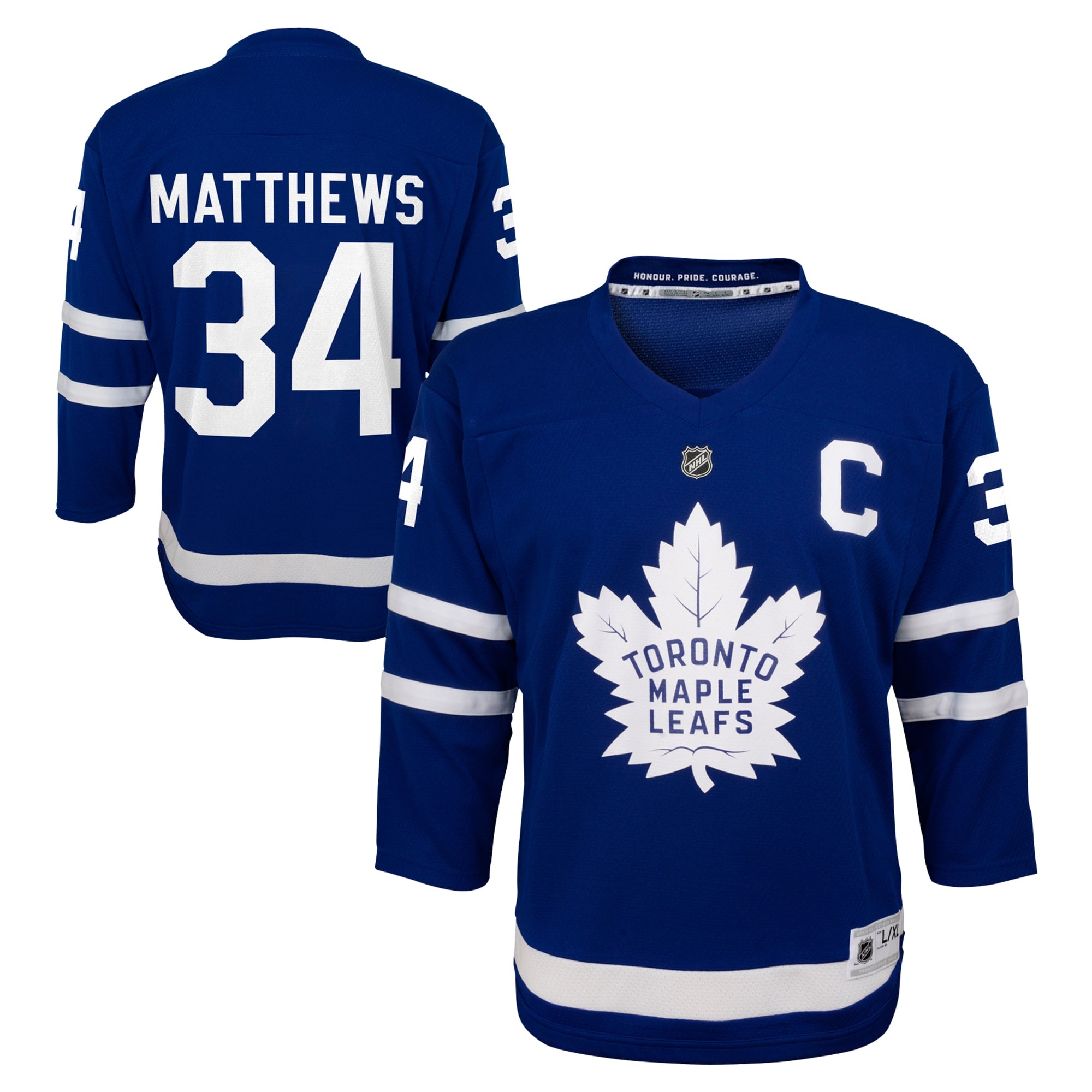 Auston Matthews Toronto Maple Leafs Youth Alternate Replica Player Jersey - Black/Blue