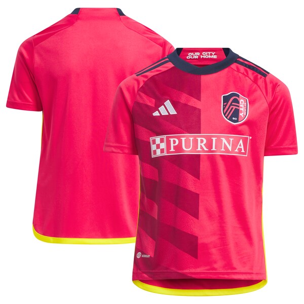 St. Louis City SC adidas Youth 2024 CITY Kit Replica Jersey - Red