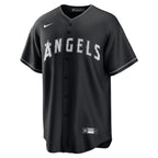 Mike Trout Los Angeles Angels Nike Lights Out Replica Player Jersey - Black
