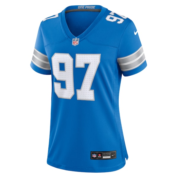 Aidan Hutchinson Detroit Lions Nike Women's Game Jersey - Blue/Black/White