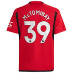Scott McTominay Manchester United adidas Youth 2023/24 Home Replica Player Jersey - Red