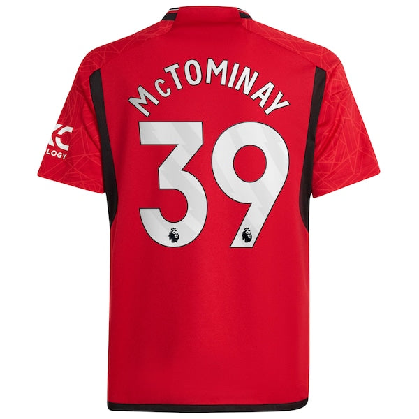 Scott McTominay Manchester United adidas Youth 2023/24 Home Replica Player Jersey - Red