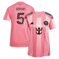 Sergio Busquets Inter Miami CF adidas Women's 2025 Euforia Replica Player Jersey - Light Pink