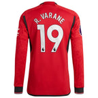 Raphael Varane Manchester United adidas 2023/24 Home Authentic Long Sleeve Player Jersey - Red