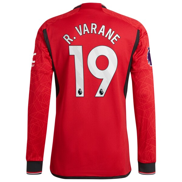 Raphael Varane Manchester United adidas 2023/24 Home Authentic Long Sleeve Player Jersey - Red