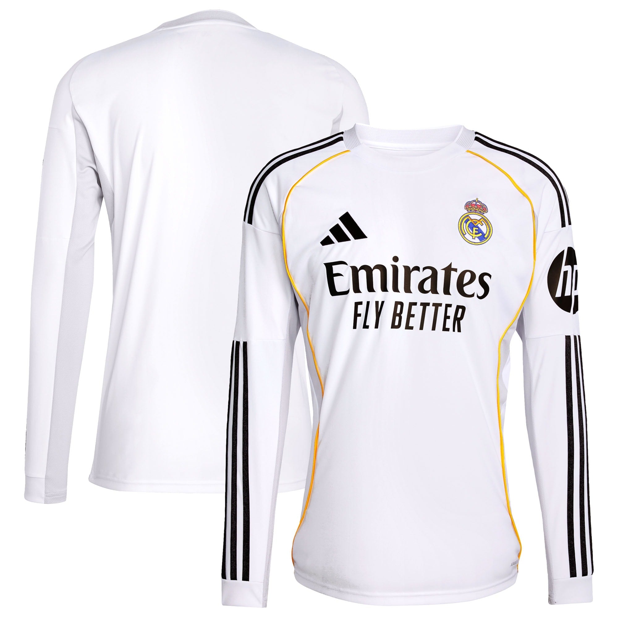Los Merengues adidas 2025/26 Home Long Sleeve Replica Jersey - Blue/White