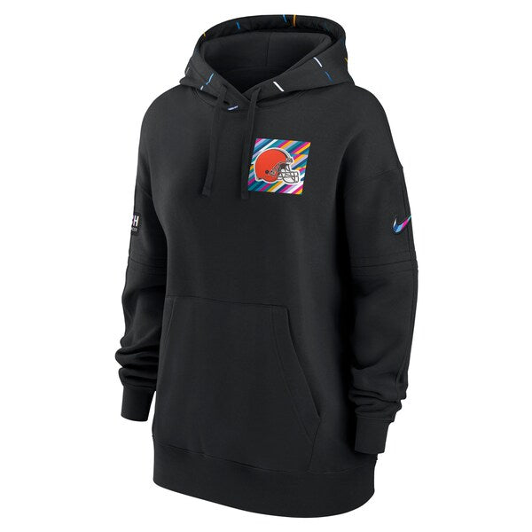 Cleveland Browns Nike Women's 2023 NFL Crucial Catch Club Pullover Hoodie - Black