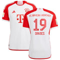 Alphonso Davies Bayern Munich adidas 2023/24 Home Authentic Jersey - White/Black