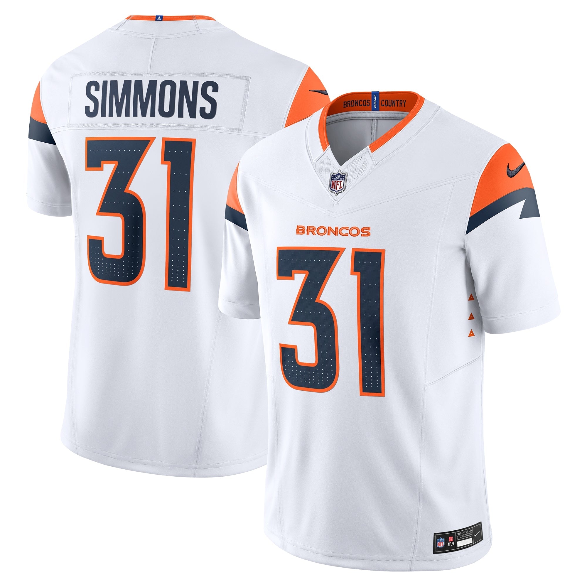 Justin Simmons Denver Broncos Nike Vapor F.U.S.E. Limited Jersey - Navy/Orange/White