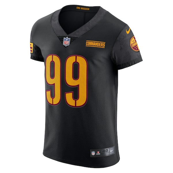 Chase Young Washington Commanders Nike Alternate Vapor Elite Jersey - Black/Burgundy/White