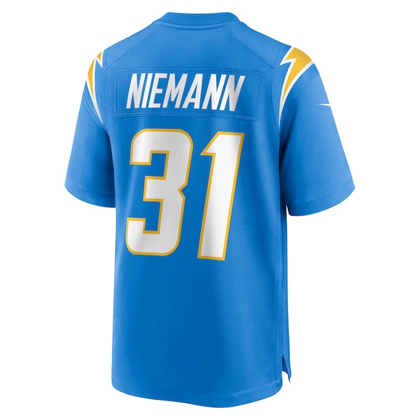 Nick Niemann Los Angeles Chargers Nike Game Player Jersey - Powder Blue