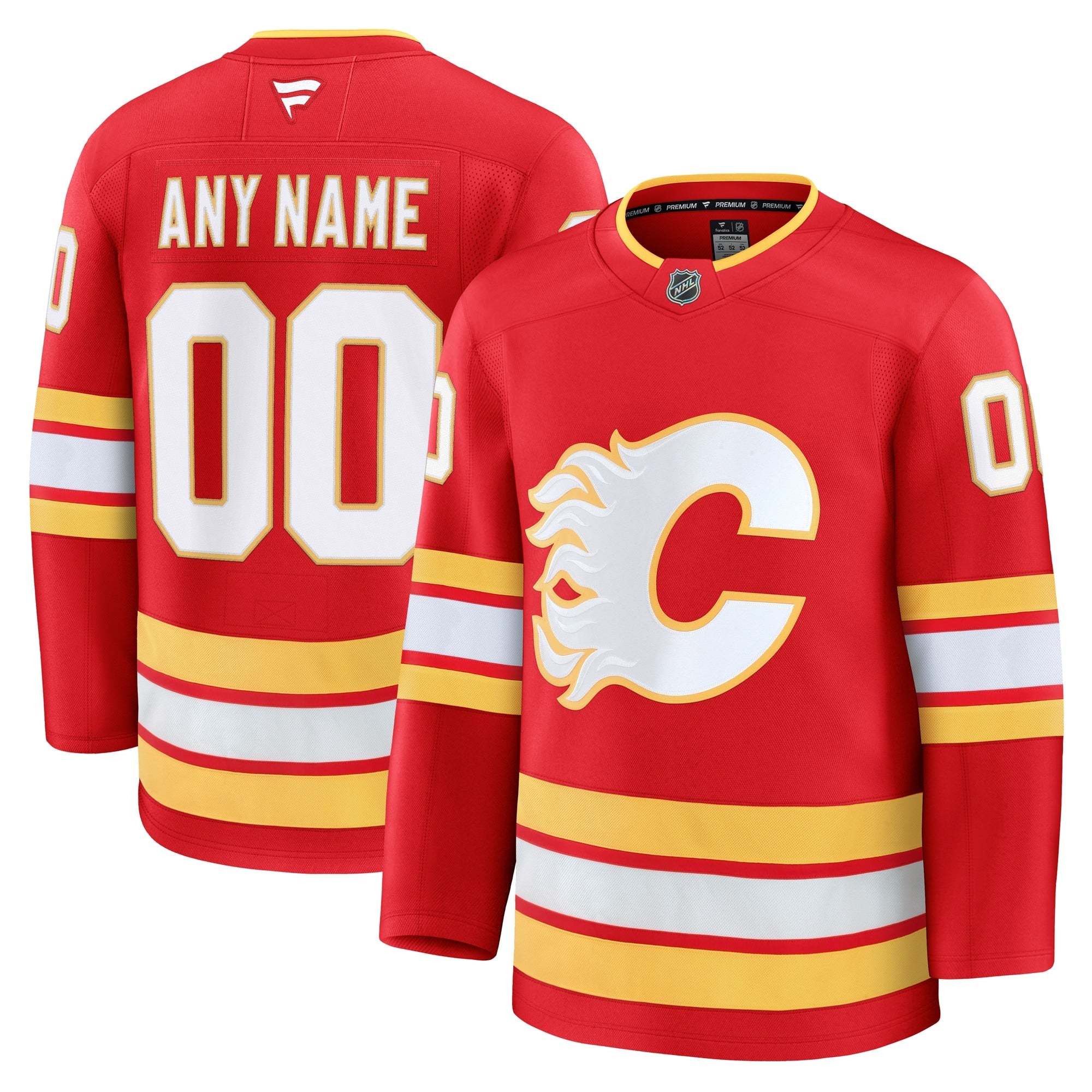 Calgary Flames  Alternate Premium Custom Jersey - Black/Red/White