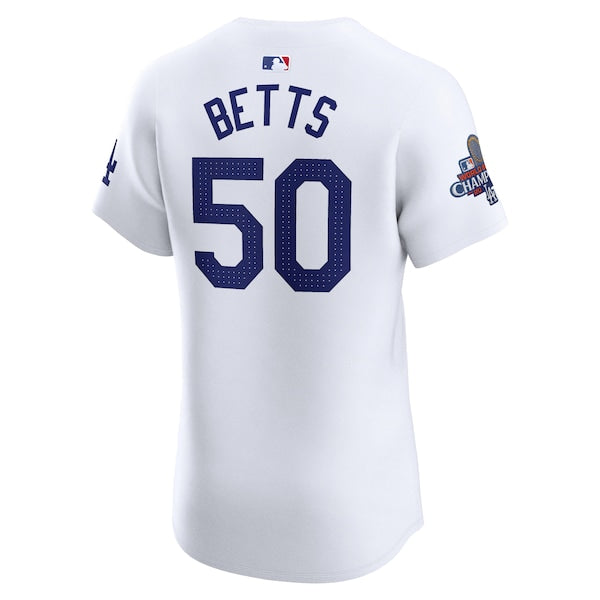 Mookie Betts Los Angeles Dodgers Nike 2024 World Series Champions Home Elite Player Jersey - White