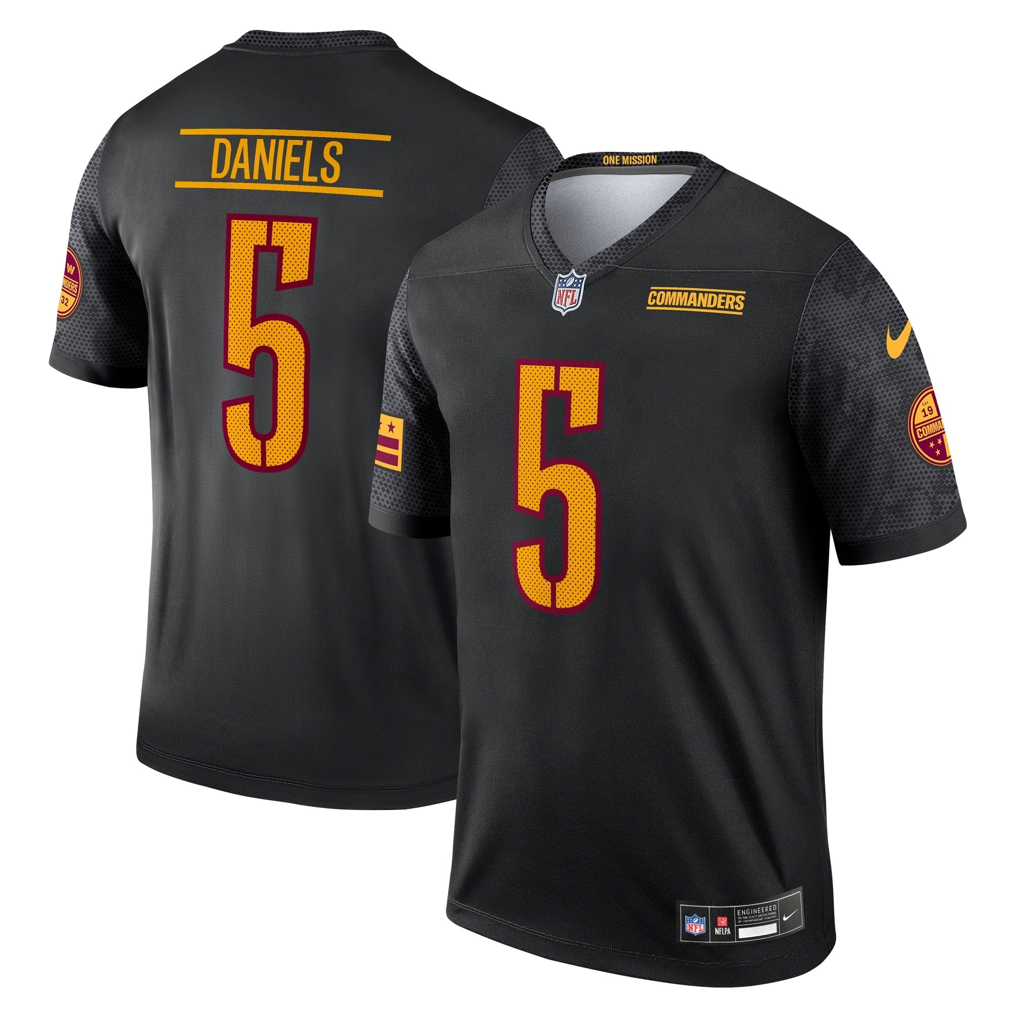Jayden Daniels Washington Commanders Nike Team Legend Player Performance Top - Burgundy/Black