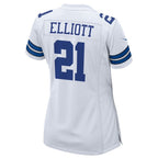 Ezekiel Elliott Dallas Cowboys Nike Women's Team Game Jersey - White/Navy