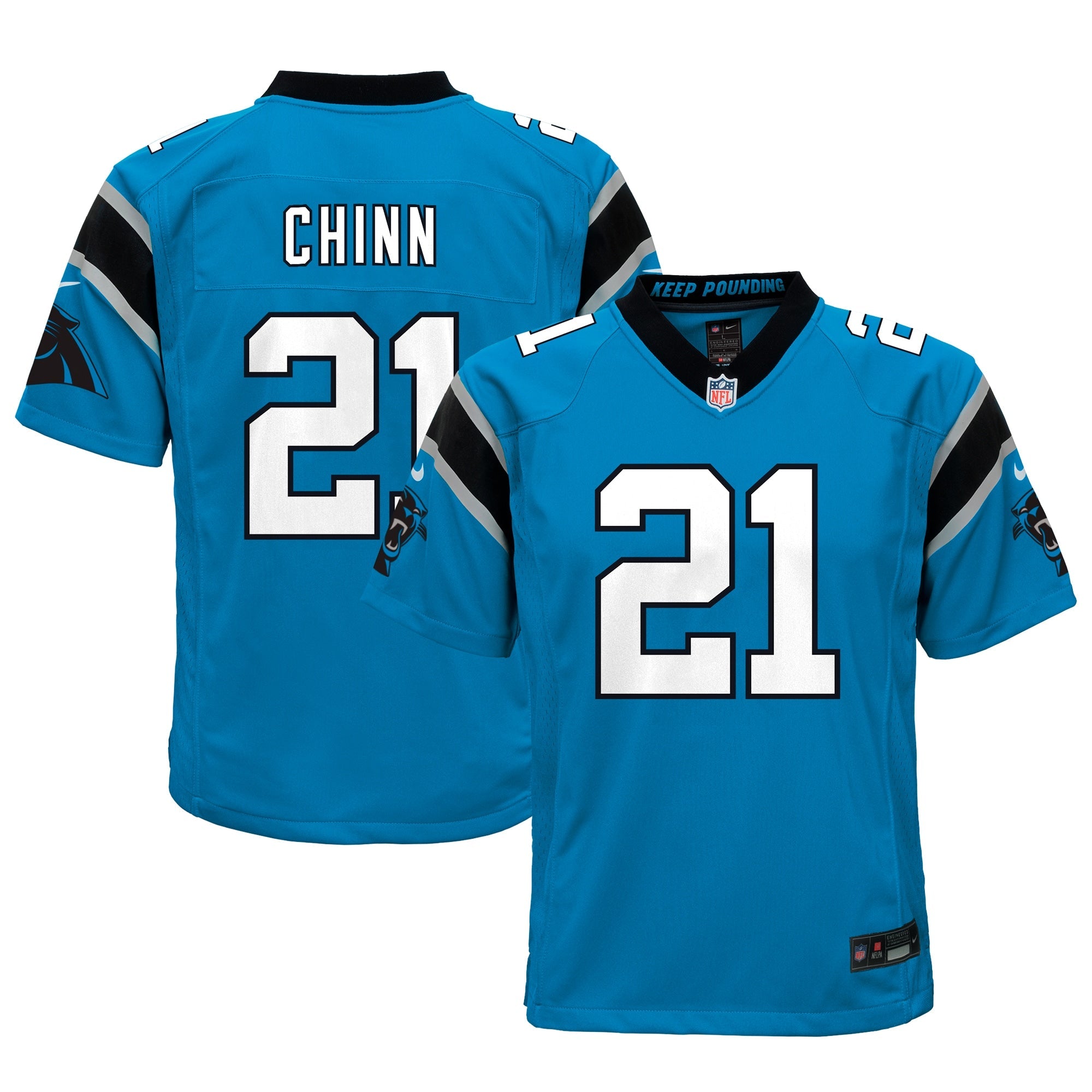 Jeremy Chinn Carolina Panthers Nike Youth Game Jersey - White/Black/Blue