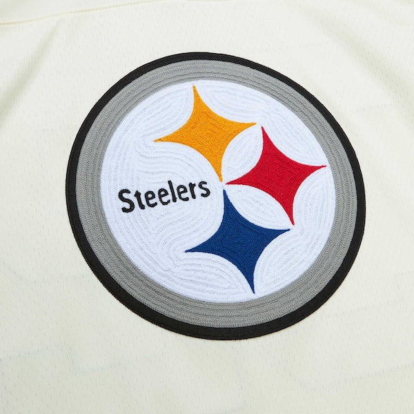 Franco Harris Pittsburgh Steelers Chainstitch Legacy Jersey - Cream