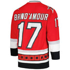 Rod Brind'Amour Carolina Hurricanes  2005/06 Captain Patch Blue Line Player Jersey - Red