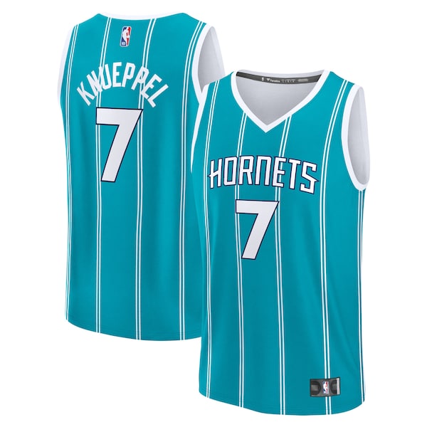 Kon Knueppel Charlotte Hornets  Youth 2025 NBA Draft First Round Pick Fast Break Replica Jersey - Icon Edition - Teal