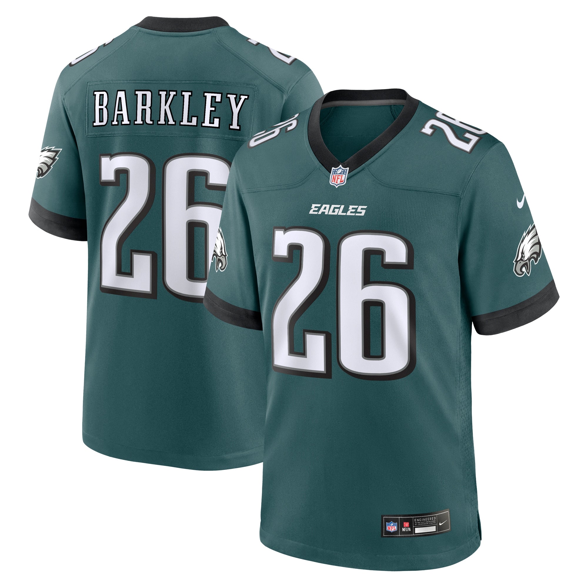 Saquon Barkley Philadelphia Eagles Nike Alternate Game Jersey -  Kelly Green/Black/Green/White