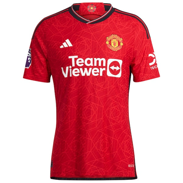 Luke Shaw Manchester United adidas 2023/24 Home Authentic Player Jersey - Red/Green