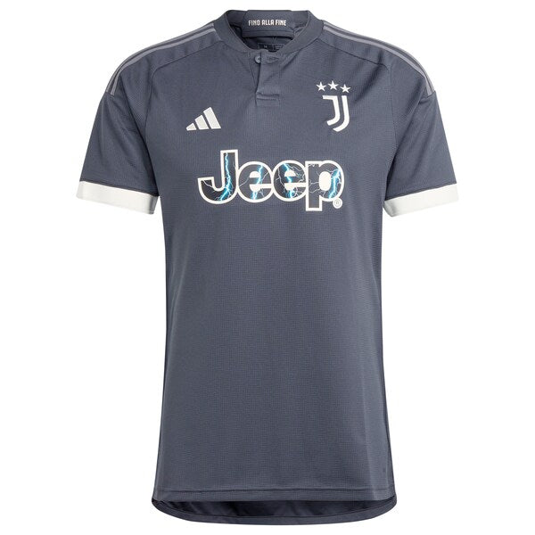 Timothy Weah Juventus adidas 2023/24 Third Replica Player Jersey - Gray/Black/White