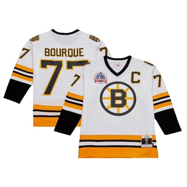 Ray Bourque Boston Bruins Captain Patch 1989/90 Blue Line Player Jersey - White
