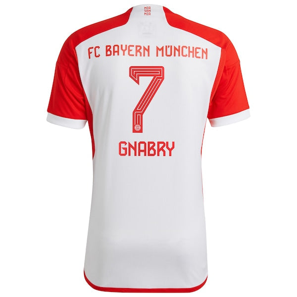 Serge Gnabry Bayern Munich adidas 2023/24 Home Replica Jersey - White