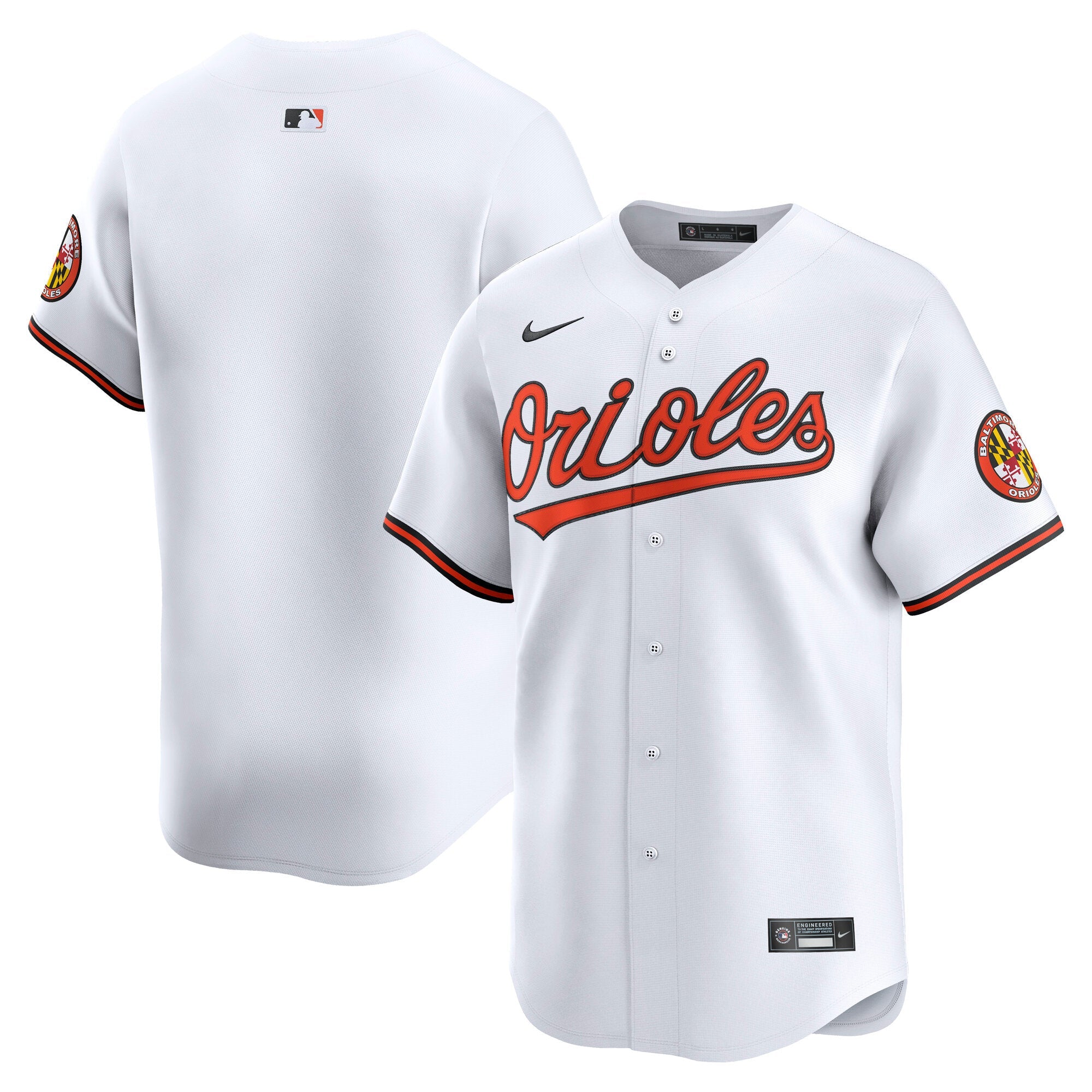 Baltimore Orioles Nike Limited Alternate Blank Replica Jersey - Black/White