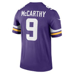 J.J. McCarthy Minnesota Vikings Nike Team Legend Player Performance Jersey - Purple/White