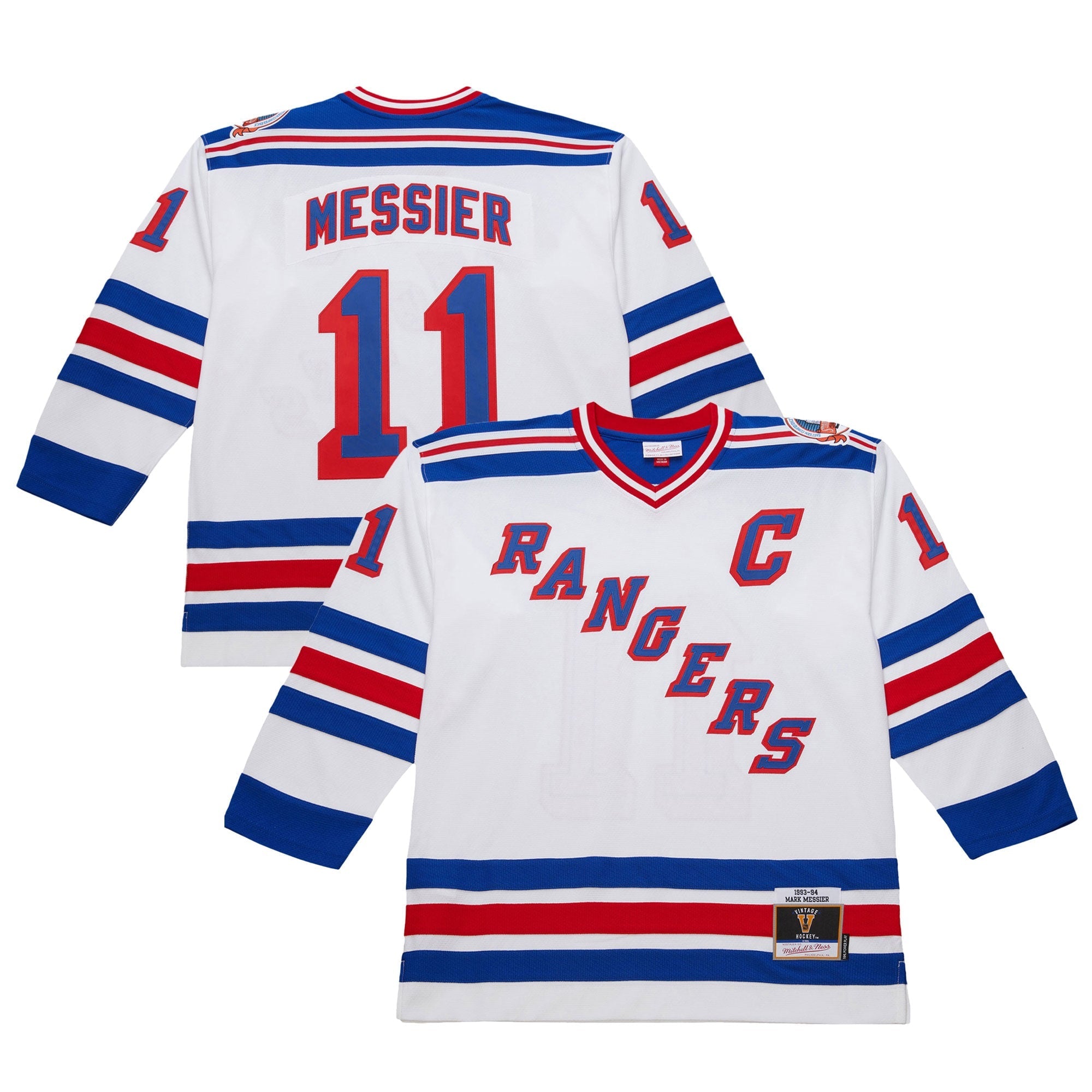 Mark Messier New York Rangers 1993-94 Power Play Jersey - Royal/White