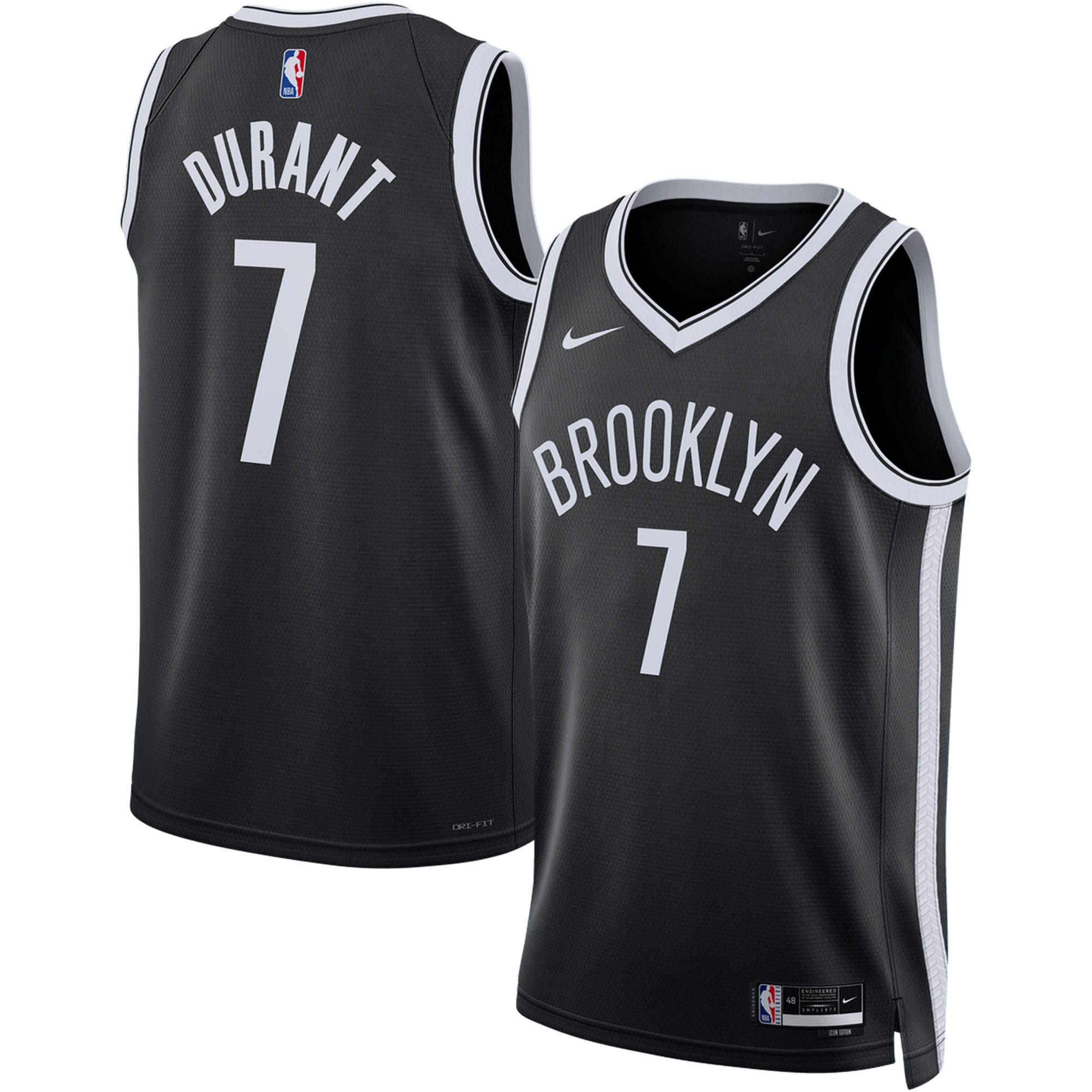 Kevin Durant Brooklyn Nets Nike Unisex Swingman Jersey - Association Edition - White/Black