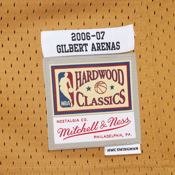 Gilbert Arenas Washington Wizards  2006/07 Hardwood Classics Swingman Jersey - Gold